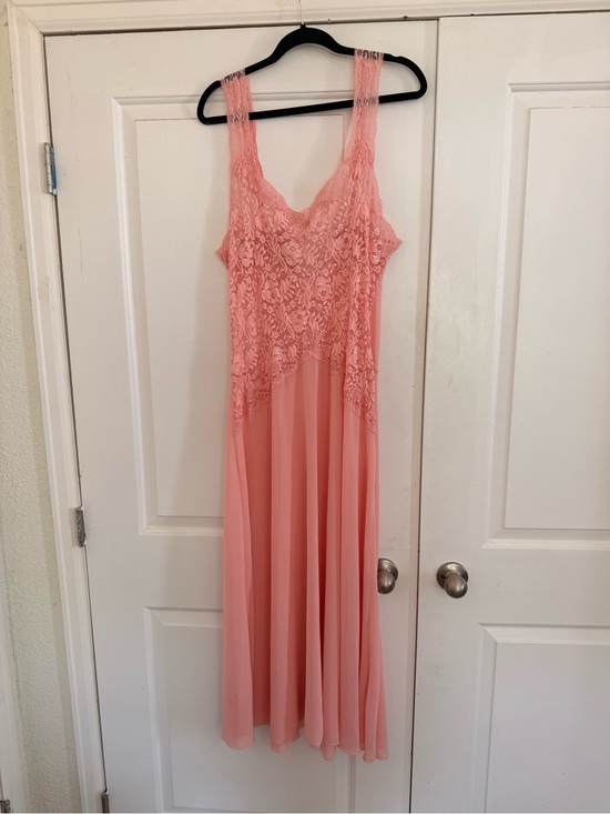 Victoria's Secret Other - Victoria’s Secret Pink Lace‎ Maxi Nightgown Romantic Vintage Slip Dress